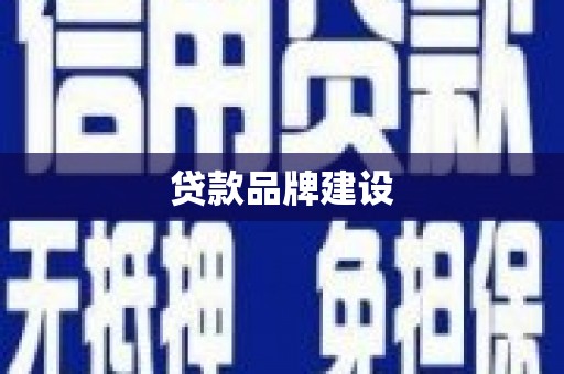 双城贷款品牌建设