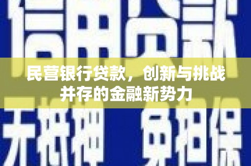 双城民营银行贷款，创新与挑战并存的金融新势力