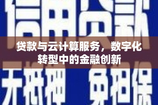 双城贷款与云计算服务，数字化转型中的金融创新