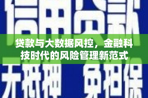 双城贷款与大数据风控，金融科技时代的风险管理新范式