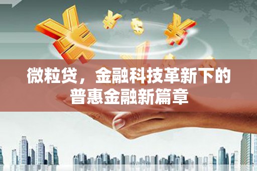 双城微粒贷，金融科技革新下的普惠金融新篇章