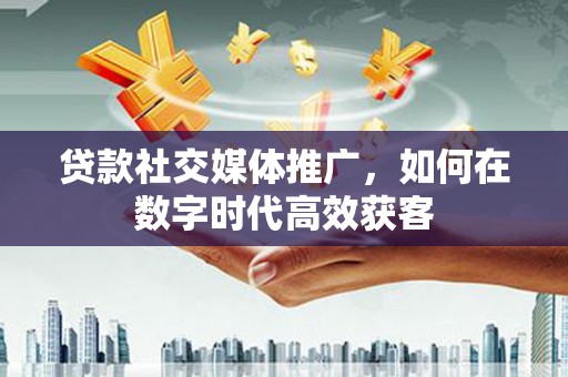 双城贷款社交媒体推广，如何在数字时代高效获客