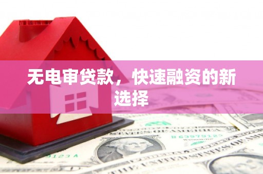 双城无电审贷款，快速融资的新选择