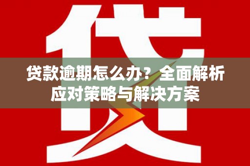 双城贷款逾期怎么办？全面解析应对策略与解决方案