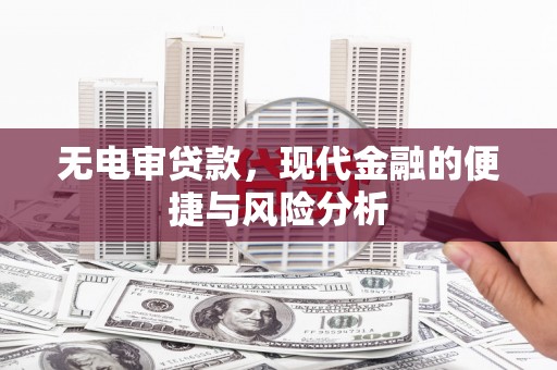 双城无电审贷款，现代金融的便捷与风险分析