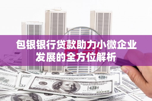 双城包银银行贷款助力小微企业发展的全方位解析