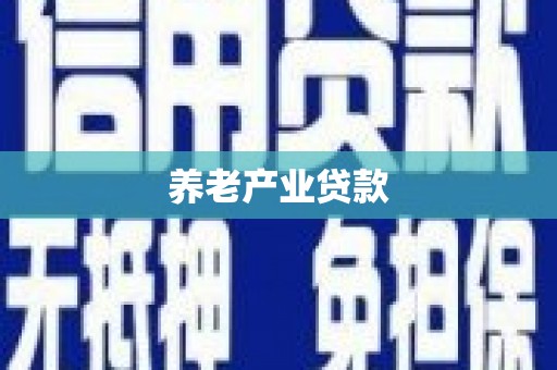 双城养老产业贷款