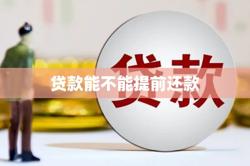 双城贷款能不能提前还款