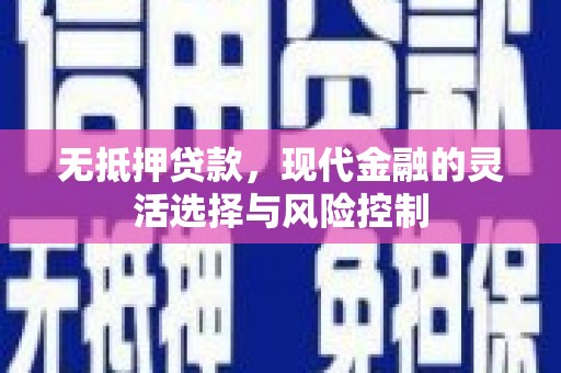 双城无抵押贷款，现代金融的灵活选择与风险控制