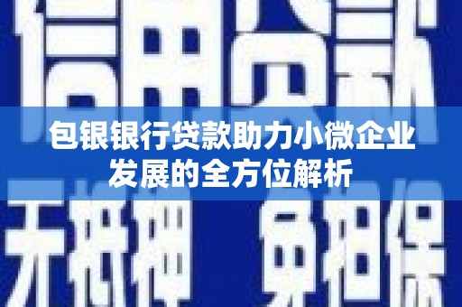 双城包银银行贷款助力小微企业发展的全方位解析