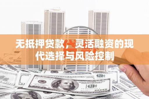 双城无抵押贷款，灵活融资的现代选择与风险控制