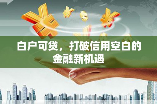 双城白户可贷，打破信用空白的金融新机遇