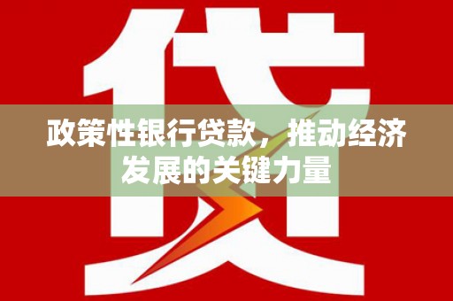 双城政策性银行贷款，推动经济发展的关键力量