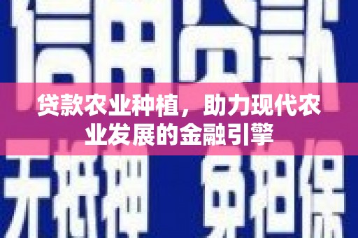 双城贷款农业种植，助力现代农业发展的金融引擎