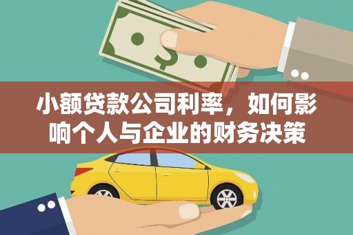 双城小额贷款公司利率，如何影响个人与企业的财务决策