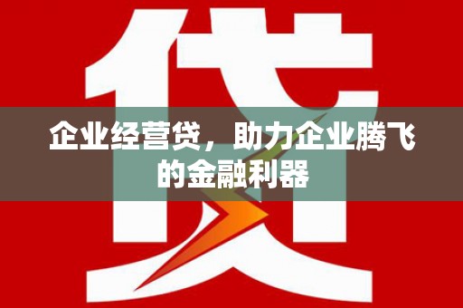 双城企业经营贷，助力企业腾飞的金融利器