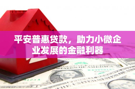 双城平安普惠贷款，助力小微企业发展的金融利器